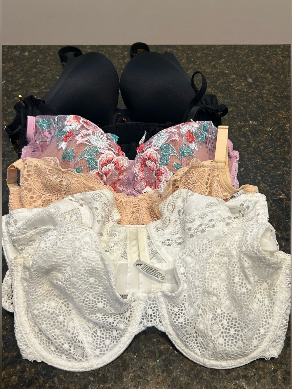 Bundle of 5 Bras including Lively, intimissimi, and free people.  Size 36DD.